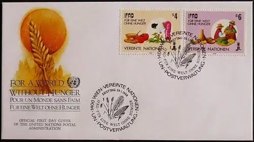 UNO WIEN 1988 Mi-Nr. 79/80 FDC