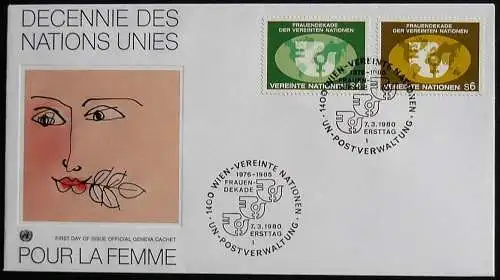 UNO WIEN 1980 Mi-Nr. 9/10 FDC