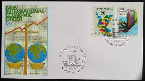 UNO WIEN 1980 Mi-Nr. 7/8 FDC