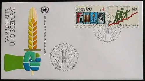 UNO WIEN 1980 Mi-Nr. 14/15 FDC