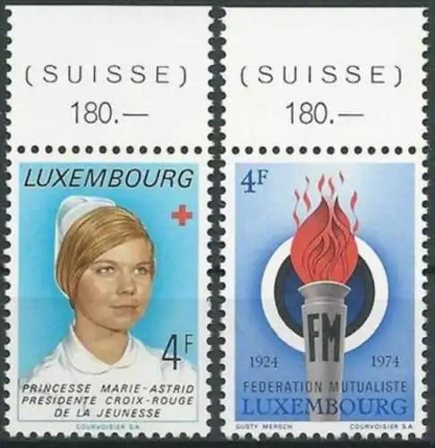 LUXEMBURG 1974 Mi-Nr. 876 + 877 ** MNH