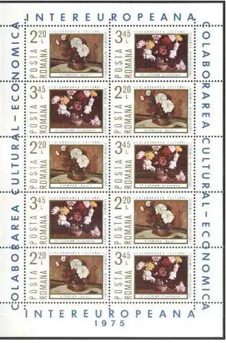 RUMÄNIEN 1975 Mi-Nr. 3258/59 Kleinbogen ** MNH