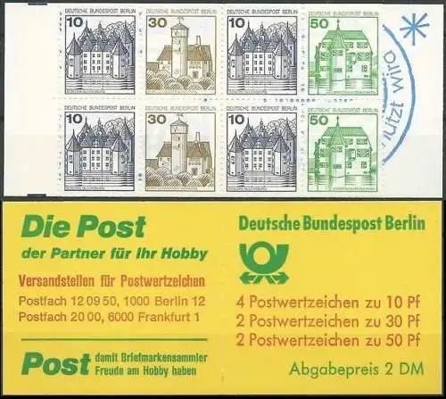 BERLIN 1980 Mi-Nr. MH 11 cb Markenheft/booklet ** MNH