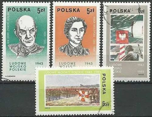 POLEN 1983 Mi-Nr. 2883/86 o used - aus Abo