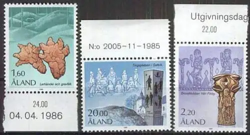 ALAND 1986 Mi-Nr. 16/18 ** MNH