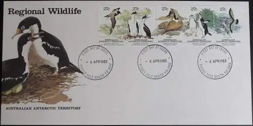 AUSTRALIAN ANTARCTIC TERRITORY 1983 Mi-Nr. 55/59 FDC