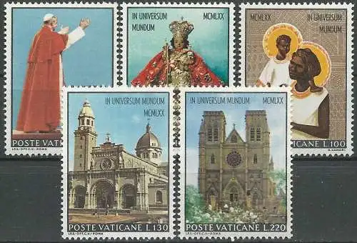 VATIKAN 1970 Mi-Nr. 572/76 ** MNH