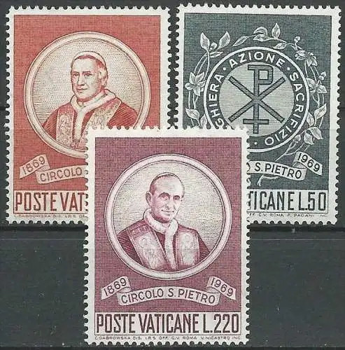 VATIKAN 1969 Mi-Nr. 553/55 ** MNH