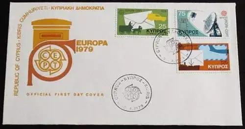 ZYPERN 1979 Mi-Nr. 501/03 CEPT FDC