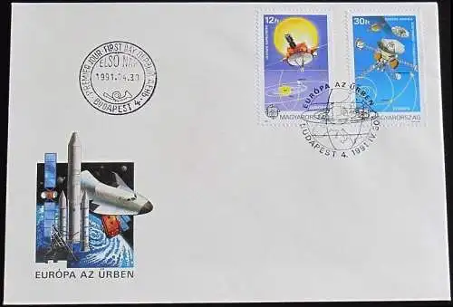 UNGARN 1991 Mi-Nr. 4133/34 A CEPT FDC