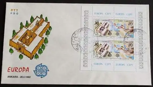 TÜRKEI 1982 Mi-Nr. Block 21 CEPT FDC