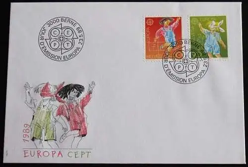 SCHWEIZ 1989 Mi-Nr. 1391/92 CEPT FDC