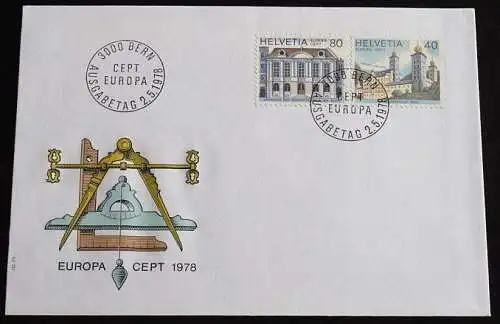 SCHWEIZ 1978 Mi-Nr. 1128/29 CEPT FDC