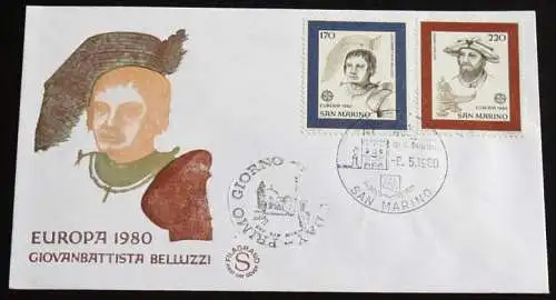 SAN MARINO 1980 Mi-Nr. 1212/13 CEPT FDC