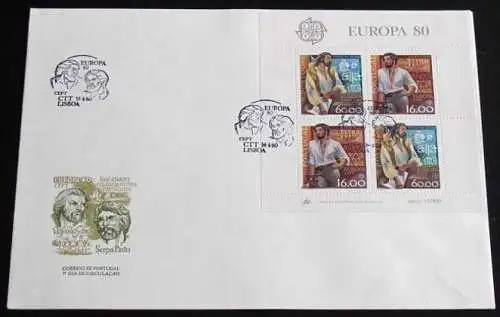 PORTUGAL 1980 Mi-Nr. Block 29 CEPT FDC