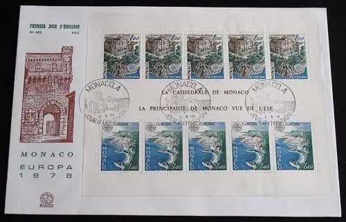 MONACO 1978 Mi-Nr. Block 12 CEPT FDC