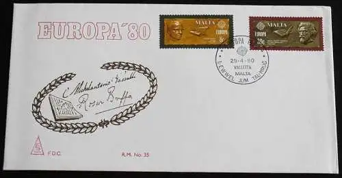 MALTA 1980 Mi-Nr. 615/16 CEPT FDC