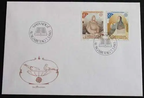 LIECHTENSTEIN 1983 Mi-Nr. 816/17 CEPT FDC