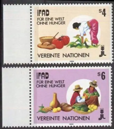 UNO WIEN 1988 Mi-Nr. 79/80 ** MNH