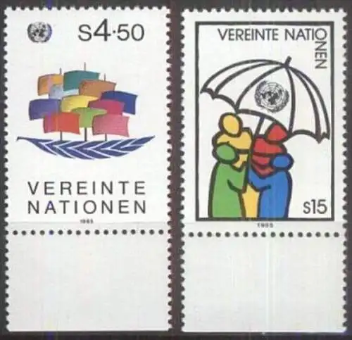 UNO WIEN 1985 Mi-Nr. 49/50 ** MNH