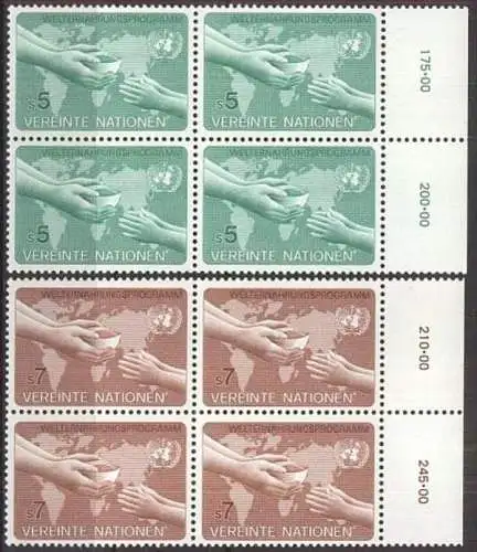 UNO WIEN 1983 Mi-Nr. 32/33 Viererblock ** MNH