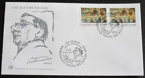 UNO GENF 1974 Mi-Nr. 41/42 FDC