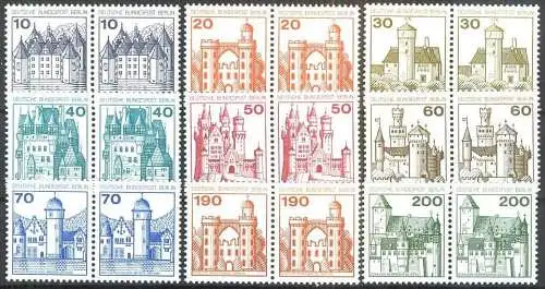 BERLIN 1977 Mi-Nr. 532/40 waagerechte Paare ** MNH