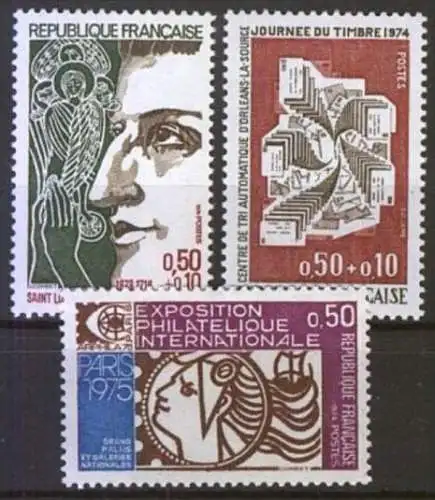 FRANKREICH 1974 Mi-Nr. LOT aus 1974 ** MNH