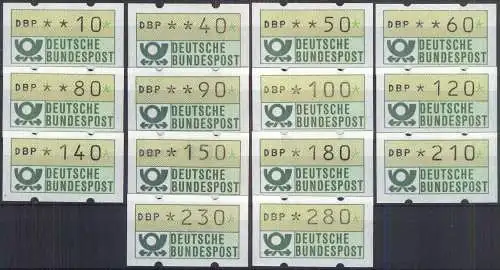 DEUTSCHLAND 1981 Mi-Nr. ATM 1.1 hu VS 1 Automatenmarken ** MNH