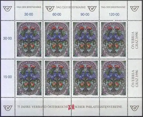 ÖSTERREICH 1996 Mi-Nr. 2187 Kleinbogen ** MNH