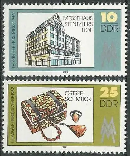 DDR 1982 Mi-Nr. 2733/34 ** MNH