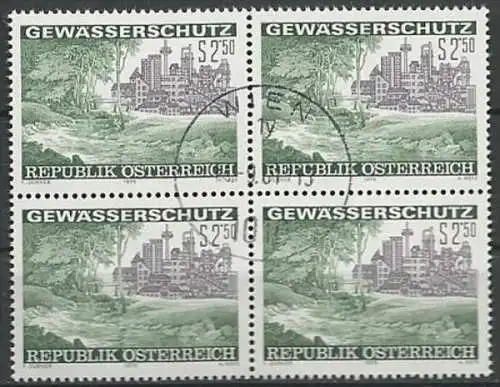 ÖSTERREICH 1979 Mi-Nr. 1611 Viererblock o used - ABO-Ware