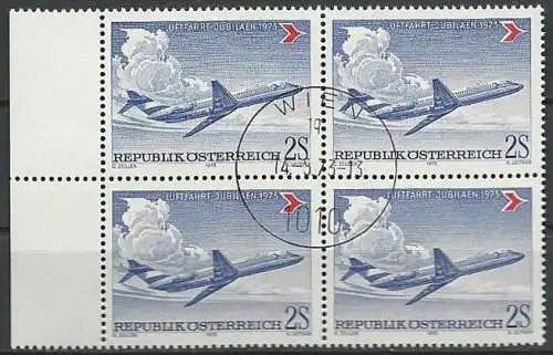 ÖSTERREICH 1973 Mi-Nr. 1413 Viererblock o used - ABO-Ware