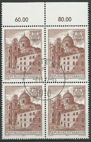 ÖSTERREICH 1972 Mi-Nr. 1402 Viererblock o used - ABO-Ware