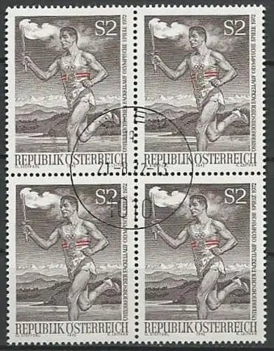 ÖSTERREICH 1972 Mi-Nr. 1392 Viererblock o used - ABO-Ware