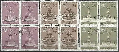 ÖSTERREICH 1972 Mi-Nr. 1382/84 Viererblöcke o used - aus Abo