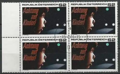 ÖSTERREICH 1971 Mi-Nr. 1354 Viererblock o used - ABO-Ware