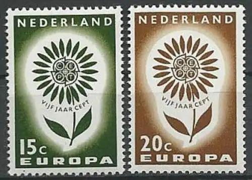 NIEDERLANDE 1964 Mi-Nr. 827/28 ** MNH - CEPT