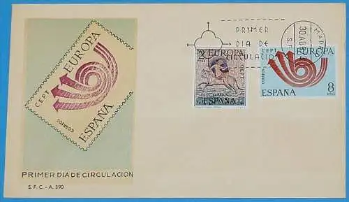 SPANIEN 1973 MI-Nr. 2020/21 CEPT FDC