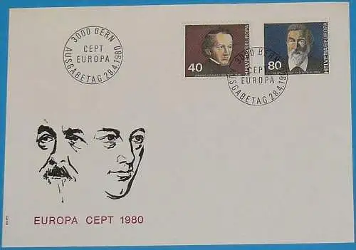 SCHWEIZ 1980 Mi-Nr. 1174/75 FDC - CEPT