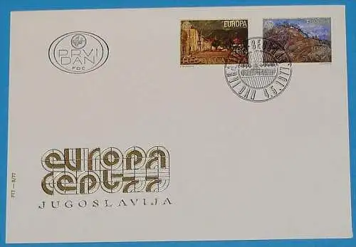 JUGOSLAWIEN 1977 Mi-Nr. 1684/85 FDC - CEPT