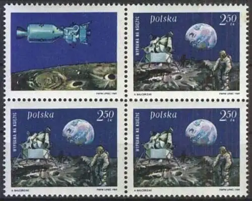 POLEN 1969 Mi-Nr. 1940 Viererblock ** MNH