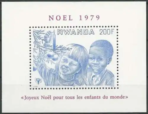 RUANDA 1979 Mi-Nr. Block 87 ** MNH - JAHR DES KINDES - YEAR OF THE CHILD