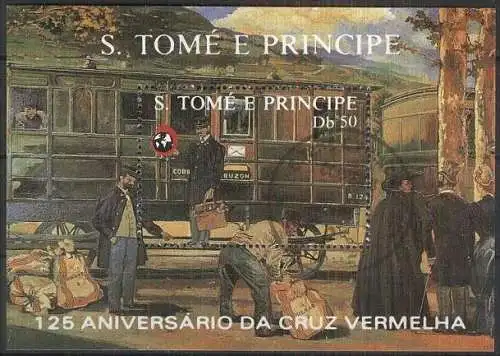 S. TOME E PRINCIPE 1988 Mi-Nr. Block 183 o used - aus Abo