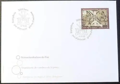 SCHWEIZ 2002 Mi-Nr. 1807 FDC