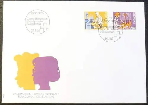 SCHWEIZ 1992 Mi-Nr. 1463/64 FDC