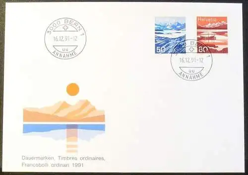 SCHWEIZ 1991 Mi-Nr. 1459/60 FDC