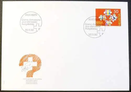 SCHWEIZ 1990 Mi-Nr. 1435 FDC