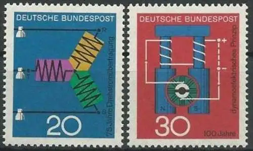 DEUTSCHLAND 1966 Mi-Nr. 521/22 ** MNH