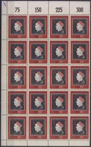 SAARLAND 1959 Mi-Nr. 445 20er Bogenecke ** MNH